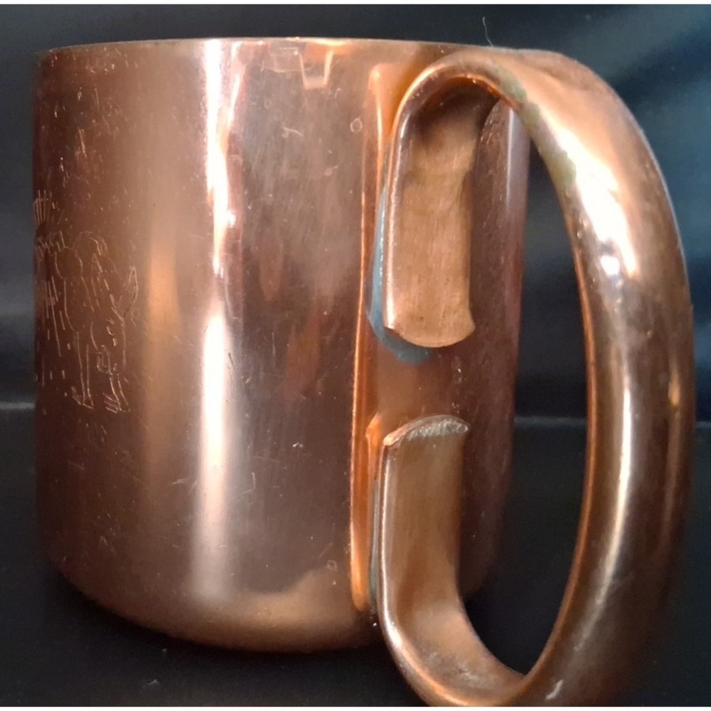 Vintage Copper Moscow Mule Mug with Donkeys - Picture 3 of 16